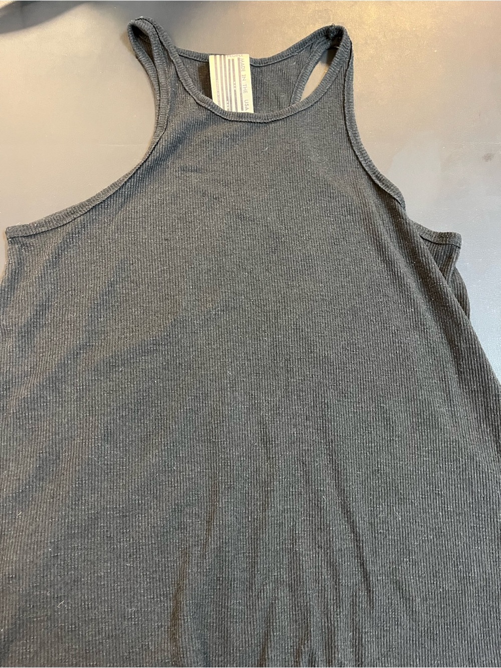 Free People Womens Ribbed Black Tank Top